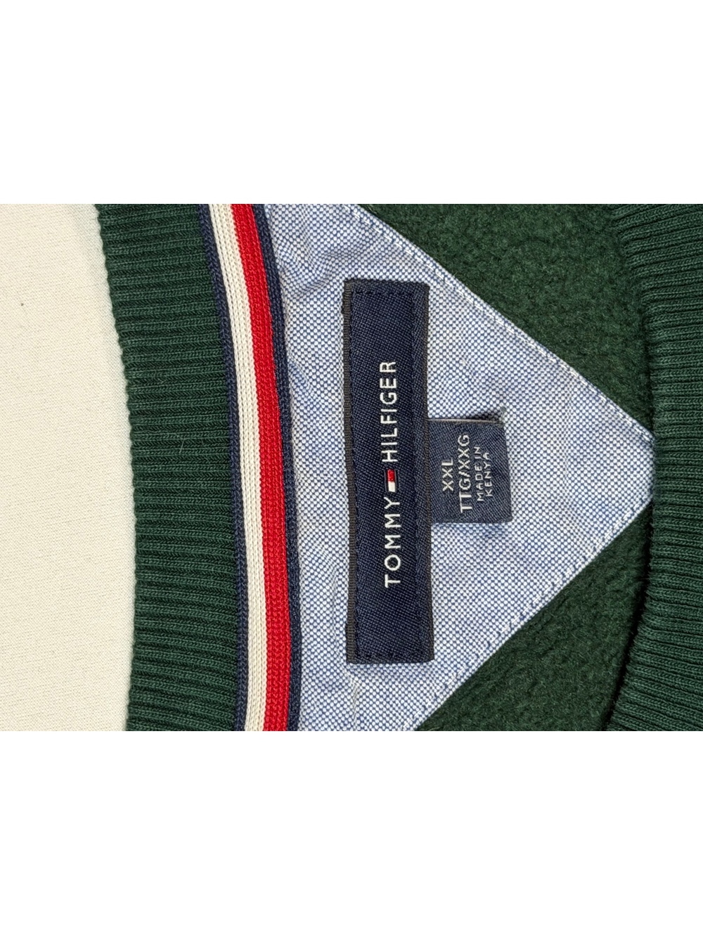 Tommy Hilfiger Forest Green Crewneck Size XXL - Picture 2 of 6